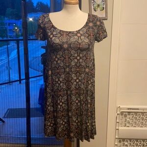 A line floral dress